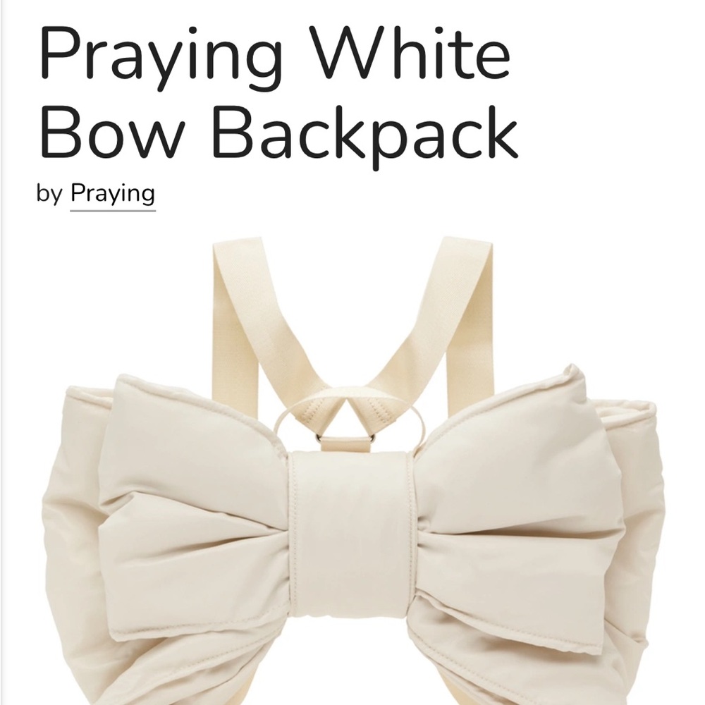 White Bow Backpack - image 2